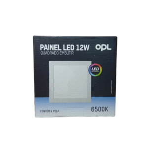 PLAFON LED EMBUTIR QUADRADO 12W 6500K 960lm 17cm ABS-OPL