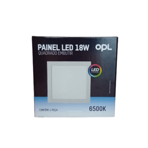 PLAFON LED EMBUTIR QUADRADO 18W 6500K 1440lm 22cm ABS-OPL