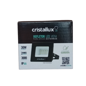 REFLETOR DE LED 30W 6500K 3000lm IP66 CRISTALLUX