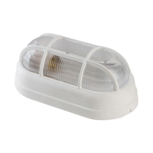 LUMINÁRIA ARANDELA TARTARUGA OPL EXTERNA COM GRADE E27 BRANCA