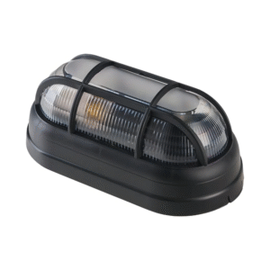 LUMINÁRIA ARANDELA TARTARUGA OPL EXTERNA COM GRADE E27 PRETO