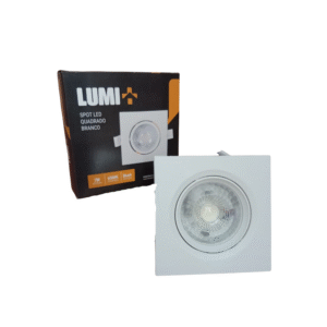 Spot LED de Embutir Quadrado 7W 6500K LUMI+