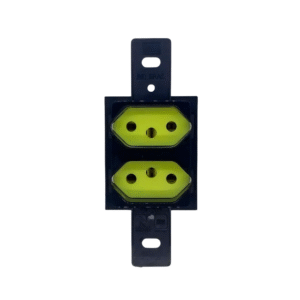 TOMADA DUPLA 2P+T 20A 250V KLIN PADRÃO PRETO E AMARELO - WEG