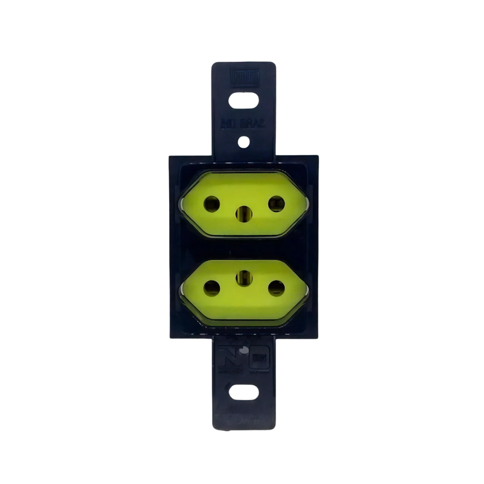 TOMADA DUPLA 2P+T 20A 250V KLIN PADRÃO PRETO E AMARELO - WEG