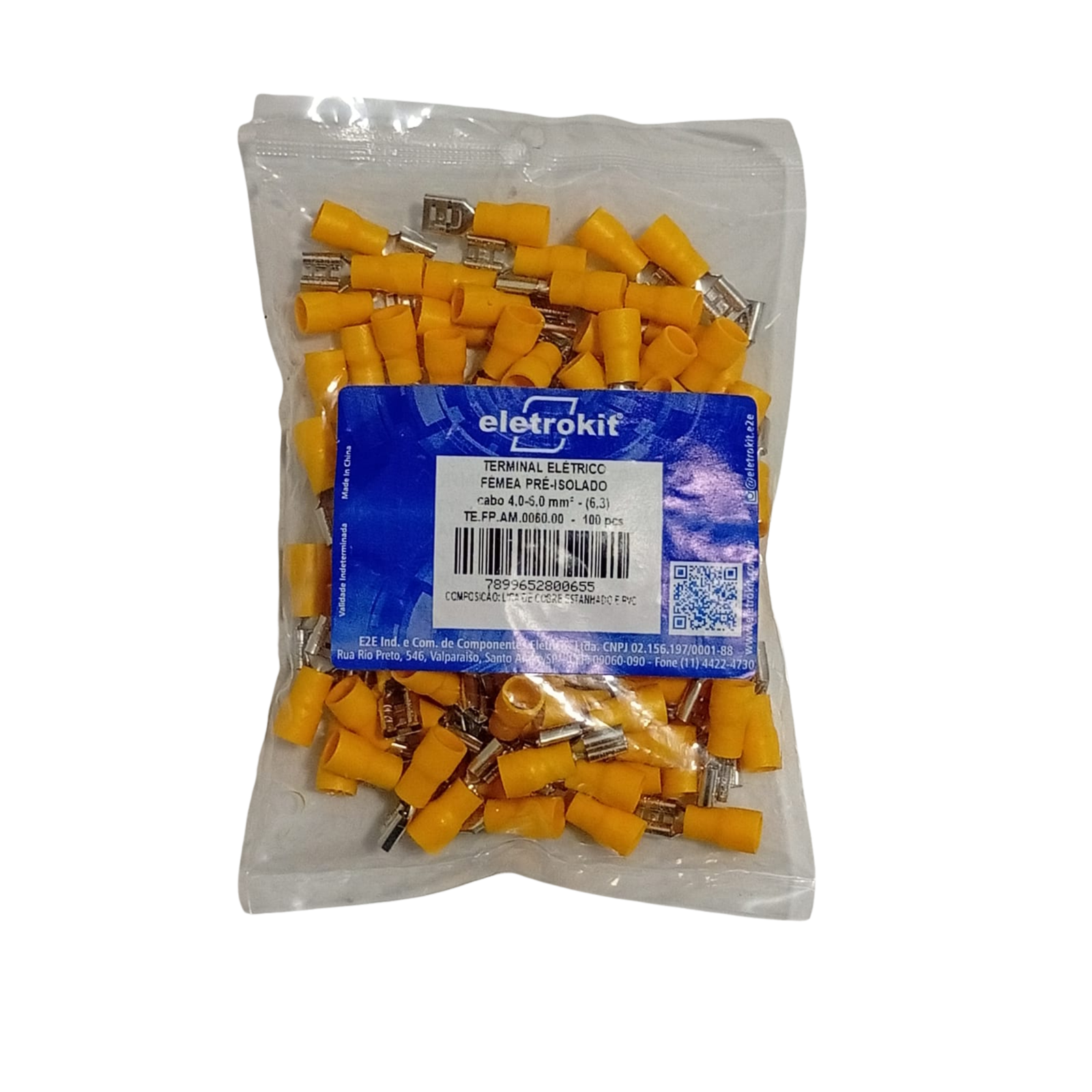 TERMINAL PRE-ISOLADO FÊMEA 4,0-6,0mm² AM GAV 6,3 (PC/C100) - Imagem 2