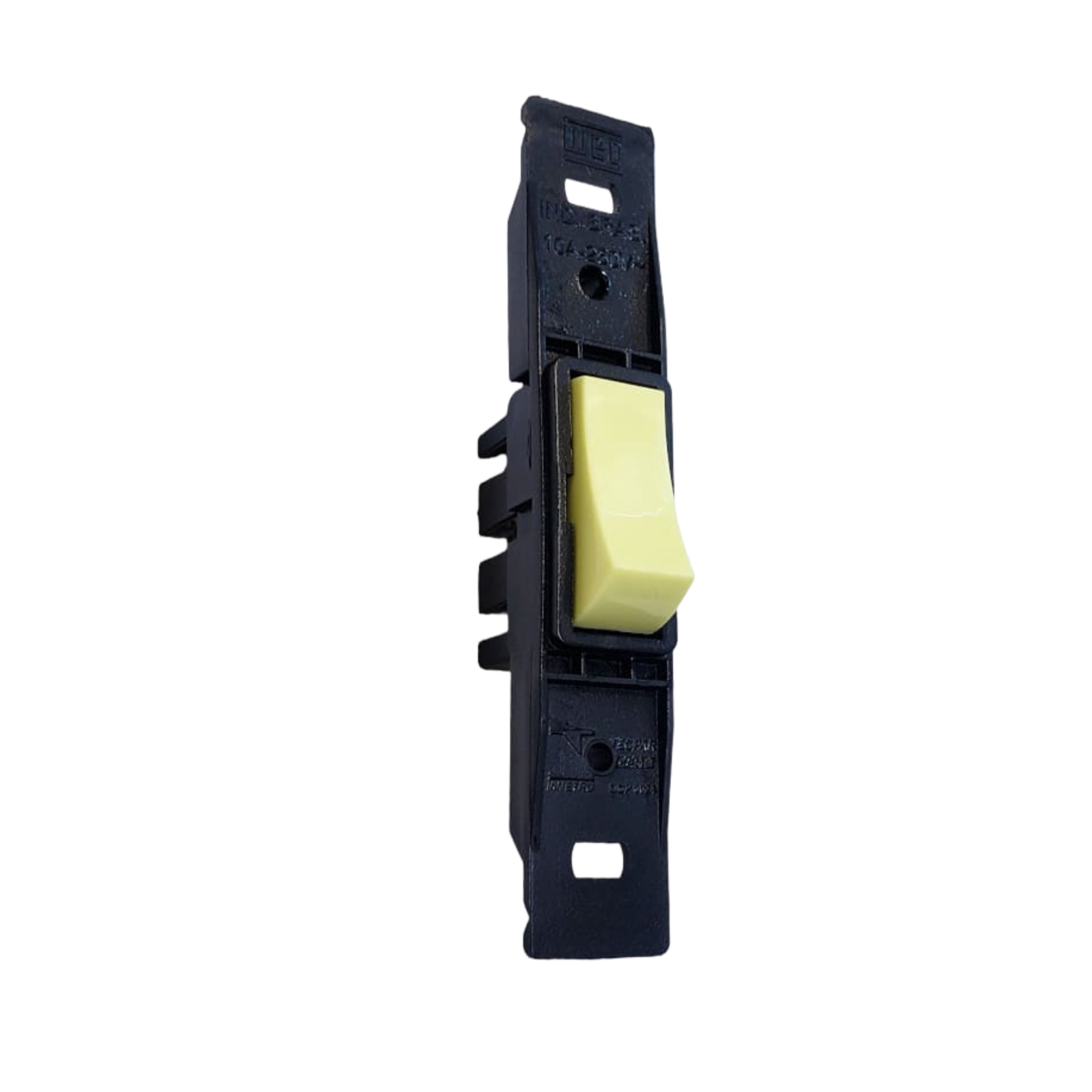 INTERRUPTOR 1 TECLA PARALELO 10A 250V SIMPLES KLIN PADRÃO PRETO E AMARELO – WEG - Imagem 2