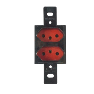 TOMADA DUPLA 2P+T 20A 250V KLIN PADRÃO PRETO E VERMELHO - WEG