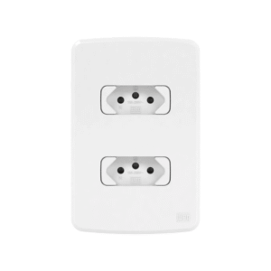 CONJUNTO TOMADA DUPLA 2P+T 10A 250V COMPOSÉ BRANCO - WEG