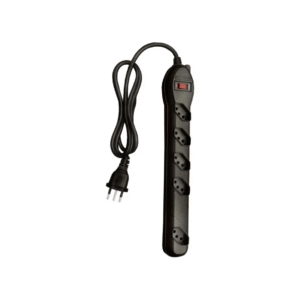 FILTRO DE LINHA 5 TOMADAS 10A PLÁSTICO PRETO – QUALITRONIX