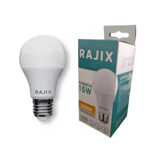 LÂMPADA BULBO LED 15W A60 BIVOLT 3000K E27 – RAJIX