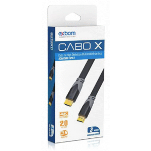 CABO HDMI 3M 4K 3D 2.0 ACHATADO – EXBOM