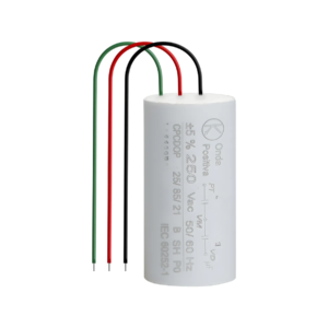 CAPACITOR PARA VENTILADOR 1,5 + 2,5µF 250V 3 FIOS – ONDA POSITIVA