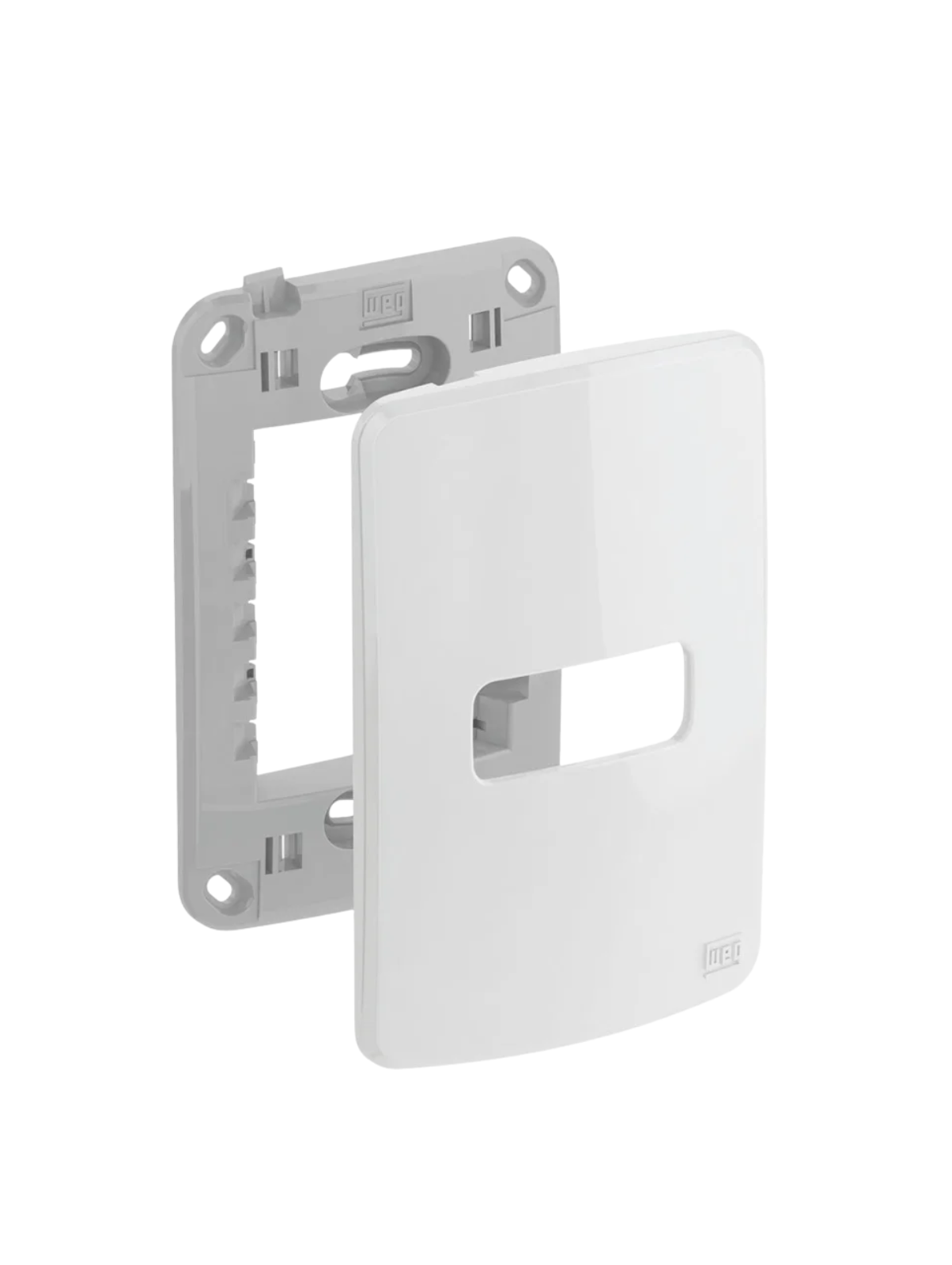 PLACA 4X2 PARA 1 POSTO COM SUPORTE BRANCA – COMPOSÉ – WEG