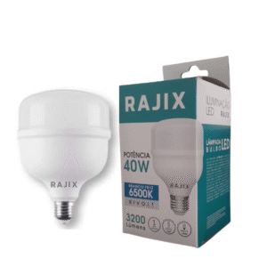 LÂMPADA LED ALTA POTÊNCIA 40W T80 BIVOLT 6500K E27 – RAJIX