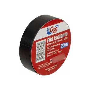 FITA ISOLANTE PVC ANTICHAMA 20M X 13MM PRETA – G20